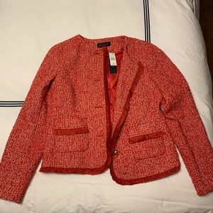 Red tweed Talbots jacket